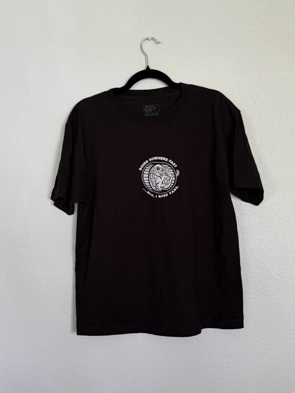 Vans Going Nowhere Fast Graphic T-Shirt Black Skater Streetwear Size L